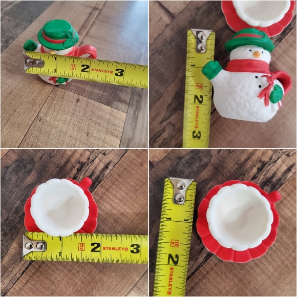 Vintage R.O.C mini snowman ceramic tea set teapot cups saucers holiday Christmas - Picture 14 of 16